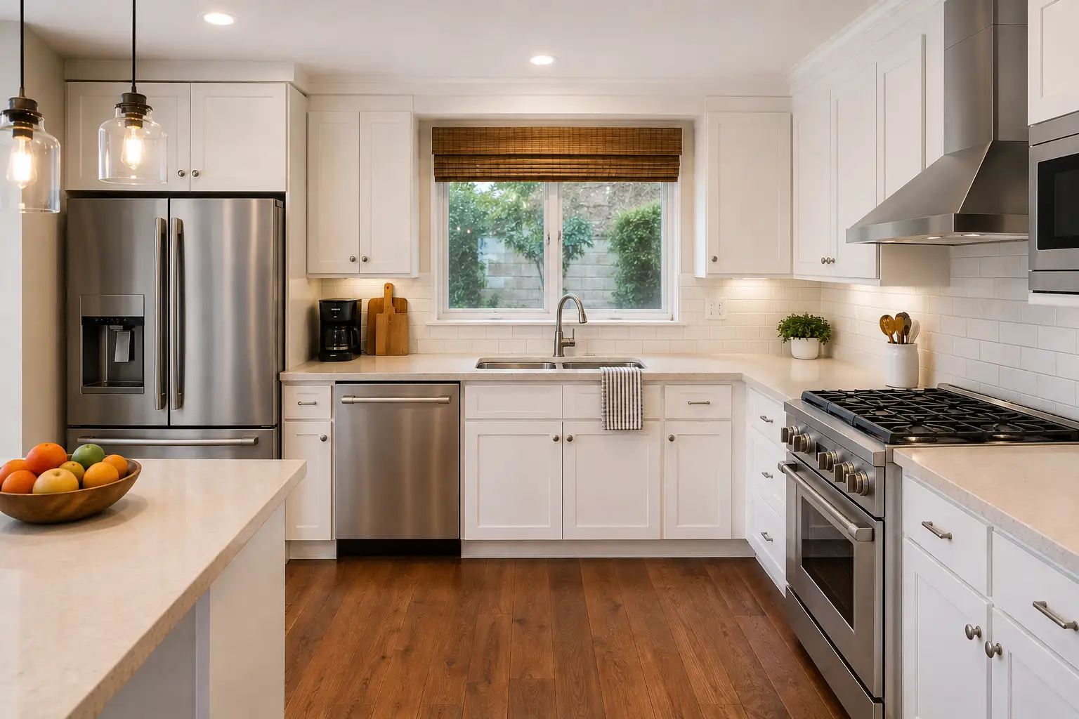 Kitchen Remodeling Scottsdale AZ after installing premium stainless steel appliances for a sleek, modern, and functional kitchen.