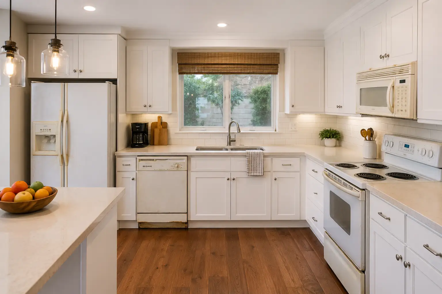 Kitchen Remodeling Scottsdale AZ before upgrading old kitchen appliances that no longer matched the home's modern design.
