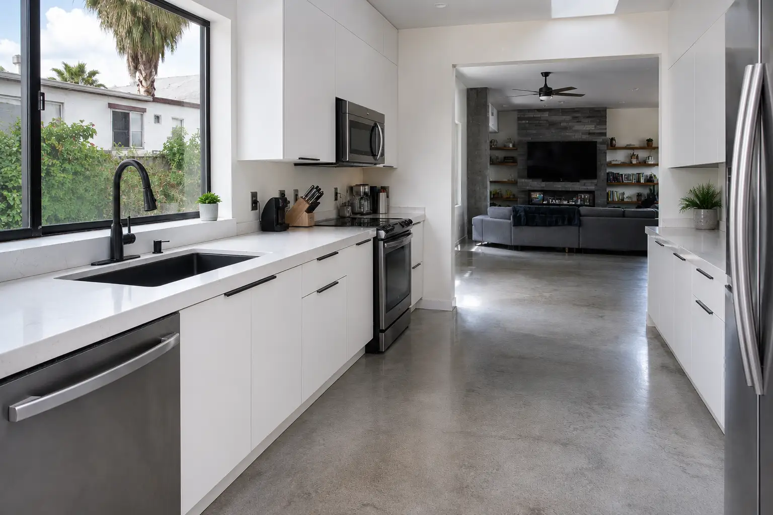Kitchen Remodeling Chandler AZ after custom cabinet installation featuring white shaker cabinets, improved storage, and a clean modern design